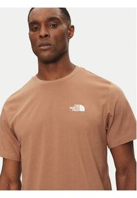 The North Face T-Shirt Simple Dome NF0A87NG Brązowy Regular Fit. Kolor: brązowy. Materiał: bawełna #4