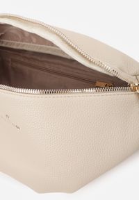 Born2be - Beżowa Klasyczna Nerka w Eleganckim Stylu z Suwakiem i Odpinanym Paskiem Mellamna. Kolor: beżowy. Materiał: jeans, poliester #5