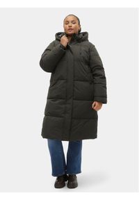 Vero Moda Curve Płaszcz zimowy 10301538 Zielony Regular Fit. Kolor: zielony. Materiał: syntetyk. Sezon: zima