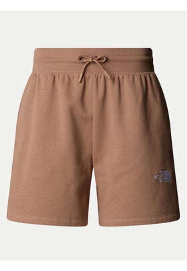 The North Face Szorty sportowe Essential NF0A8C2F Brązowy Regular Fit. Kolor: brązowy. Materiał: bawełna, syntetyk