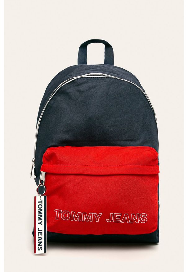 Tommy Jeans - Plecak. Kolor: czerwony. Materiał: poliester, materiał. Wzór: nadruk