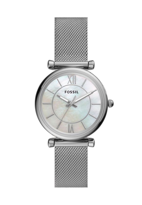 Fossil - FOSSIL - Zegarek ES4919. Kolor: srebrny. Materiał: materiał