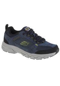 skechers - Buty trekkingowe męskie, Skechers Oak Canyon. Kolor: niebieski. Materiał: zamsz, materiał