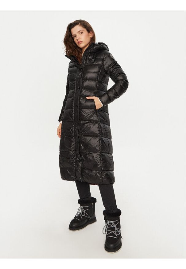 Blauer Płaszcz zimowy 24WBLDK03040 Czarny Regular Fit. Kolor: czarny. Materiał: syntetyk. Sezon: zima