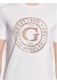 Guess T-Shirt Round Logo M3GI11 J1314 Biały Slim Fit. Kolor: biały. Materiał: bawełna #3