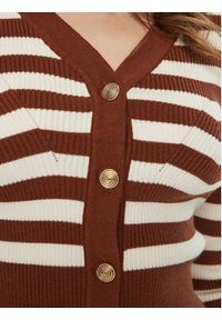 Fracomina Kardigan FS24WT8005K459N8 Brązowy Slim Fit. Kolor: brązowy. Materiał: syntetyk #5