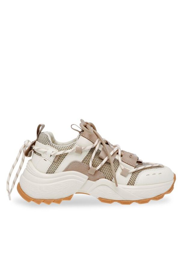 Steve Madden Sneakersy Tazmania Sneaker SM11002419-04005-TBE Brązowy. Kolor: brązowy. Materiał: skóra