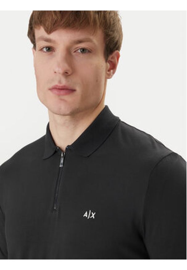 Armani Exchange Polo XM002372 AF21936 UB101 Granatowy Regular Fit. Typ kołnierza: polo. Kolor: niebieski. Materiał: wiskoza