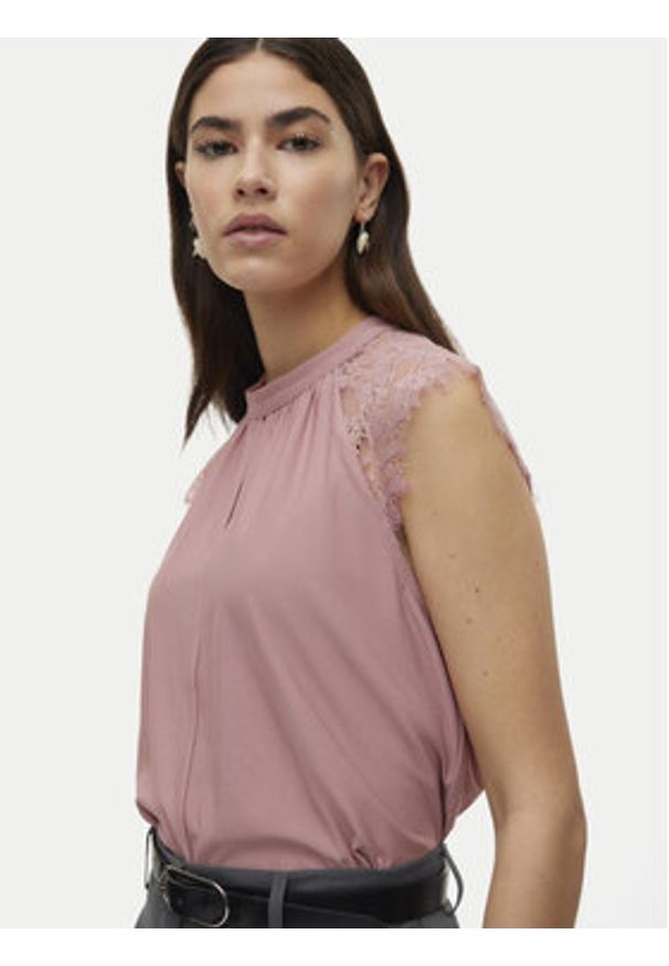 Vero Moda Bluzka Milla 10226072 Różowy Regular Fit. Kolor: różowy. Materiał: syntetyk