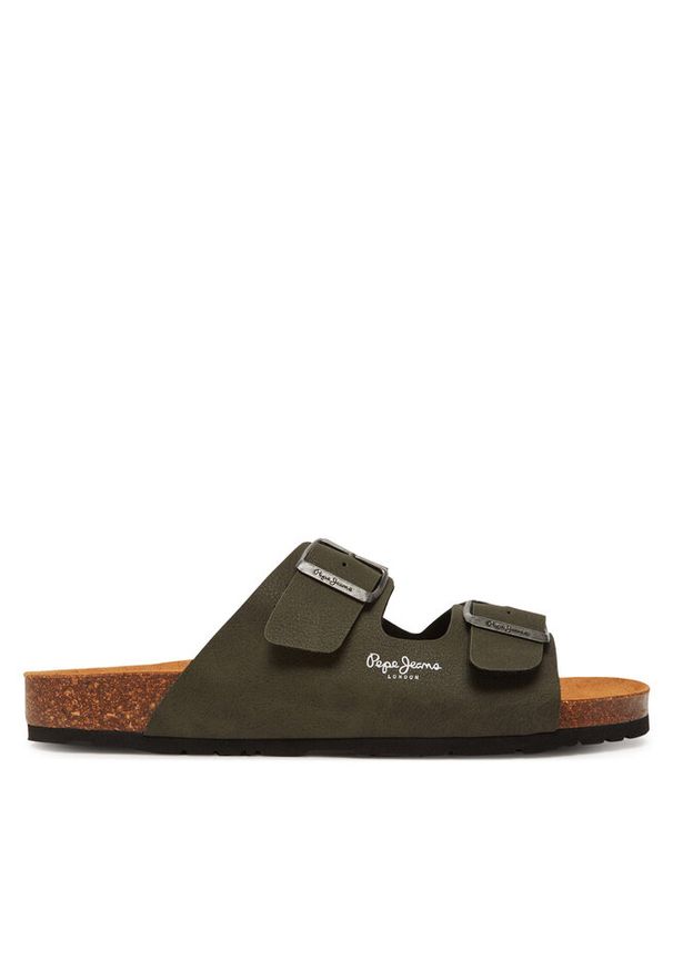 Klapki Pepe Jeans. Kolor: brązowy