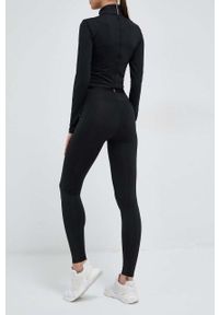 TOMMY HILFIGER - Tommy Hilfiger legginsy damskie kolor czarny gładkie. Stan: podwyższony. Kolor: czarny. Materiał: skóra, dzianina, materiał, włókno. Wzór: gładki. Sport: fitness #4