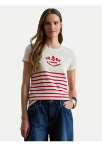 Lauren Ralph Lauren - LAUREN RALPH LAUREN T-Shirt 200B21056002 Écru Relaxed Fit. Kolor: kremowy. Materiał: bawełna #1