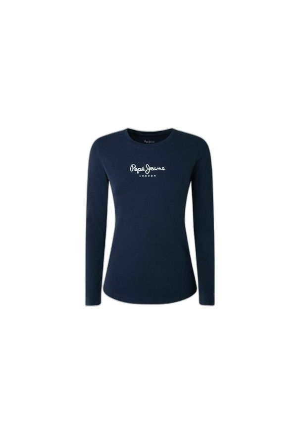 Damska koszulka z długim rękawem Pepe Jeans New Virginia N. Kolor: niebieski. Długość rękawa: długi rękaw. Długość: długie. Styl: elegancki