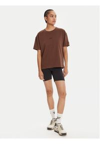 Reebok T-Shirt RK25315CCW Brązowy Regular Fit. Kolor: brązowy. Materiał: bawełna #4
