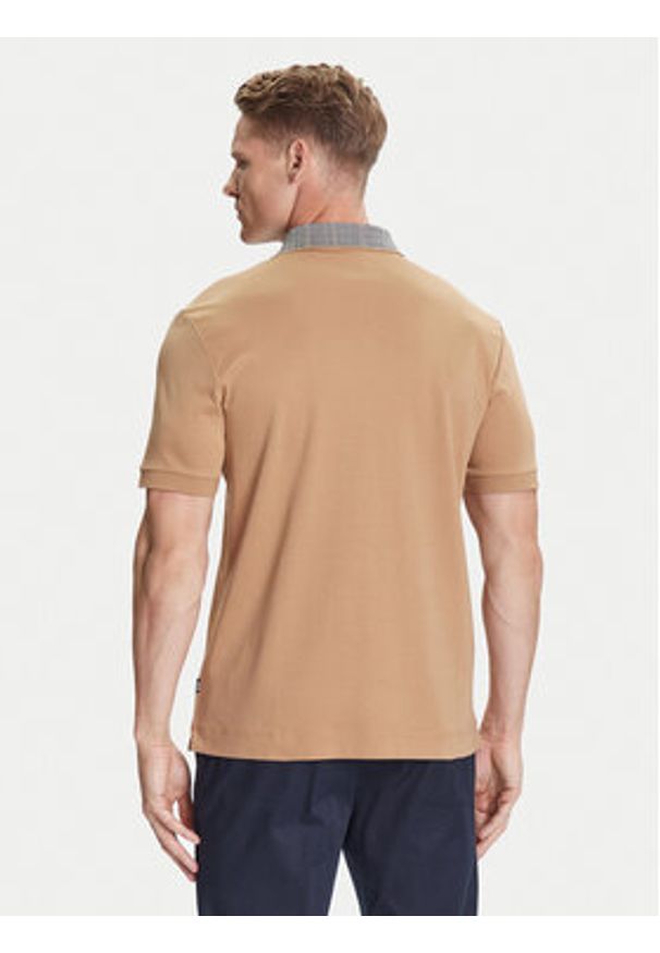 BOSS Polo H-Parlay 302 50545487 Beżowy Regular Fit. Typ kołnierza: polo. Kolor: beżowy. Materiał: bawełna