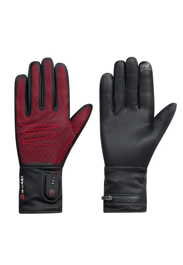 G-HEAT - Damskie rękawice ogrzewane CITY. Kolor: czarny. Materiał: tkanina, welur. Sezon: zima. Sport: narciarstwo