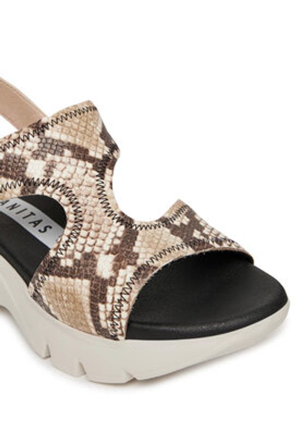 Hispanitas Sandały Dakar HV254010 Brązowy. Kolor: brązowy. Materiał: skóra