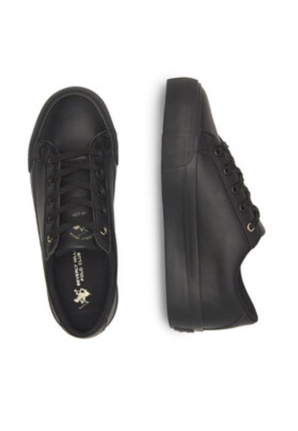 Beverly Hills Polo Club Sneakersy BHPC040W Czarny. Kolor: czarny. Materiał: skóra