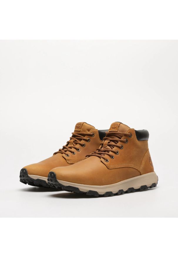 Timberland Winsor Park MID LACE UP SNEAKER WHEAT Sneakersy męskie. Kolor: brązowy