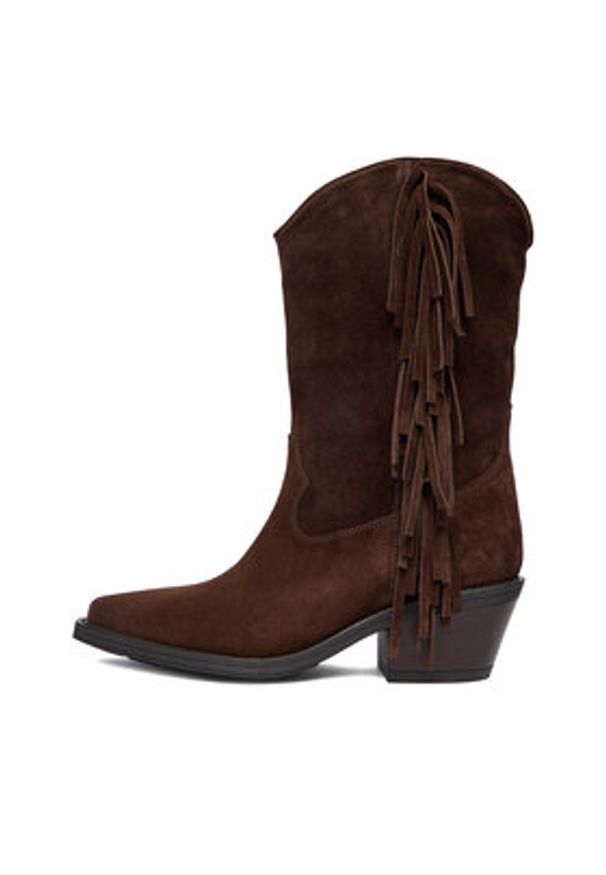 Badura Kowbojki EO-CHANA-5036 Brązowy. Kolor: brązowy. Materiał: skóra, zamsz