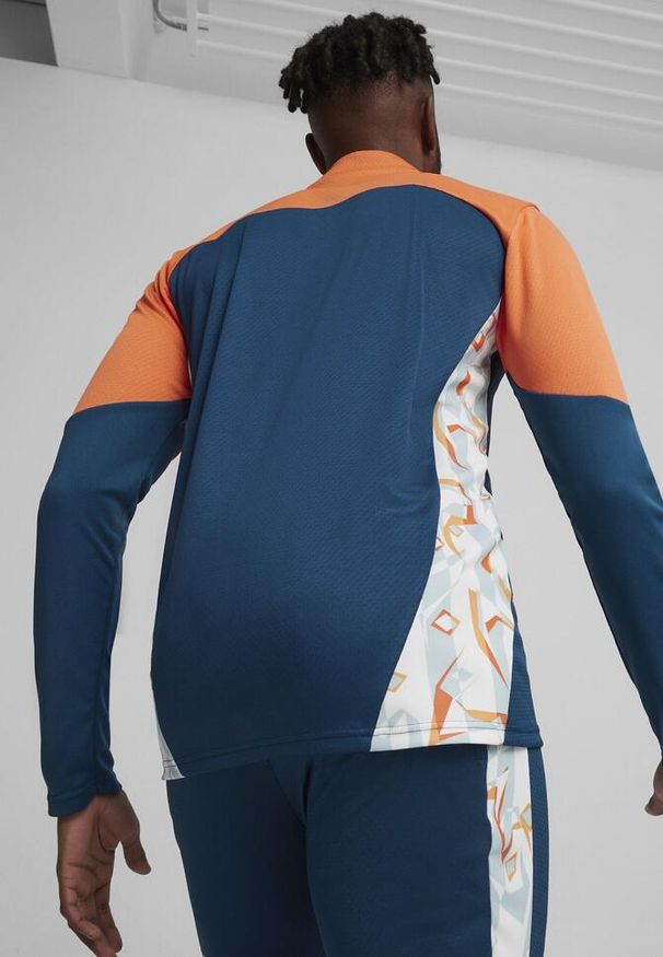 Puma - Bluza piłkarska PUMA x NEYMAR JR Creativity z zamkiem błyskawicznym 1/4 PUMA. Kolor: pomarańczowy, niebieski, żółty, wielokolorowy. Sport: piłka nożna