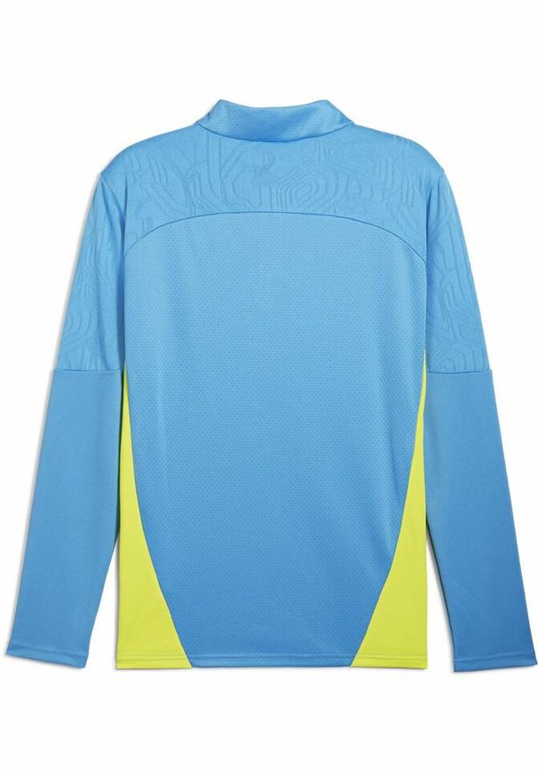 Puma - Męska bluza treningowa Manchester City z zamkiem 1/4 PUMA Magic Blue Yellow Glow. Kolor: żółty, wielokolorowy, niebieski