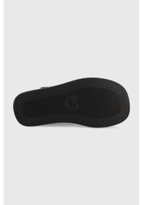 Love Moschino sandały damskie kolor czarny na platformie. Zapięcie: klamry. Kolor: czarny. Materiał: materiał, guma. Wzór: gładki. Obcas: na platformie