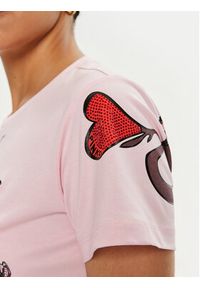 Pinko T-Shirt Quentin 100535 A1QT Różowy Regular Fit. Kolor: różowy. Materiał: bawełna #3
