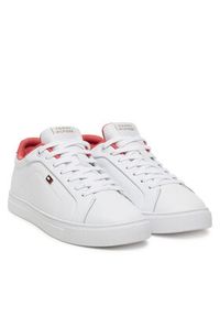 TOMMY HILFIGER - Tommy Hilfiger Sneakersy Sporty Sneaker FW0FW08899 Biały. Kolor: biały. Materiał: skóra #6