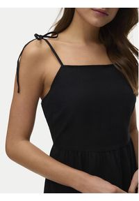 Vero Moda Sukienka letnia Mymilo 10340527 Czarny Regular Fit. Kolor: czarny. Materiał: len, wiskoza. Sezon: lato #3