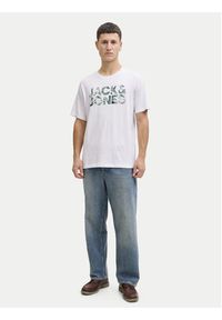 Jack & Jones T-Shirt Ejeff Logo 12288536 Biały Regular Fit. Kolor: biały. Materiał: bawełna #3