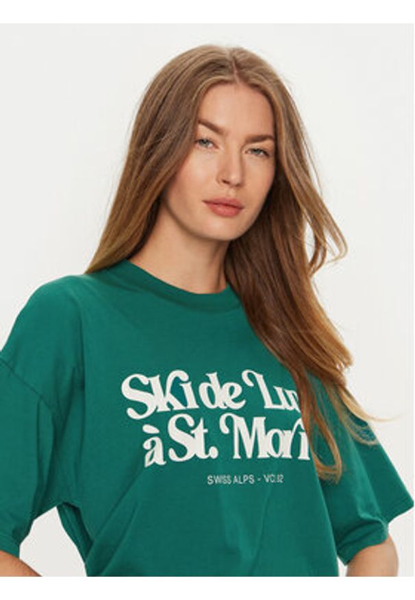ViCOLO T-Shirt RS0052 Zielony Regular Fit. Kolor: zielony. Materiał: bawełna