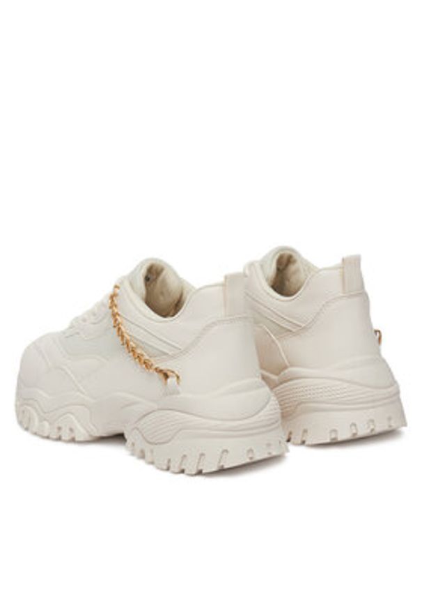 DeeZee Sneakersy NF142 Beżowy. Kolor: beżowy. Materiał: skóra