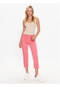 Olsen Spodnie materiałowe Mona 14001969 Różowy Slim Fit. Kolor: różowy. Materiał: bawełna #4