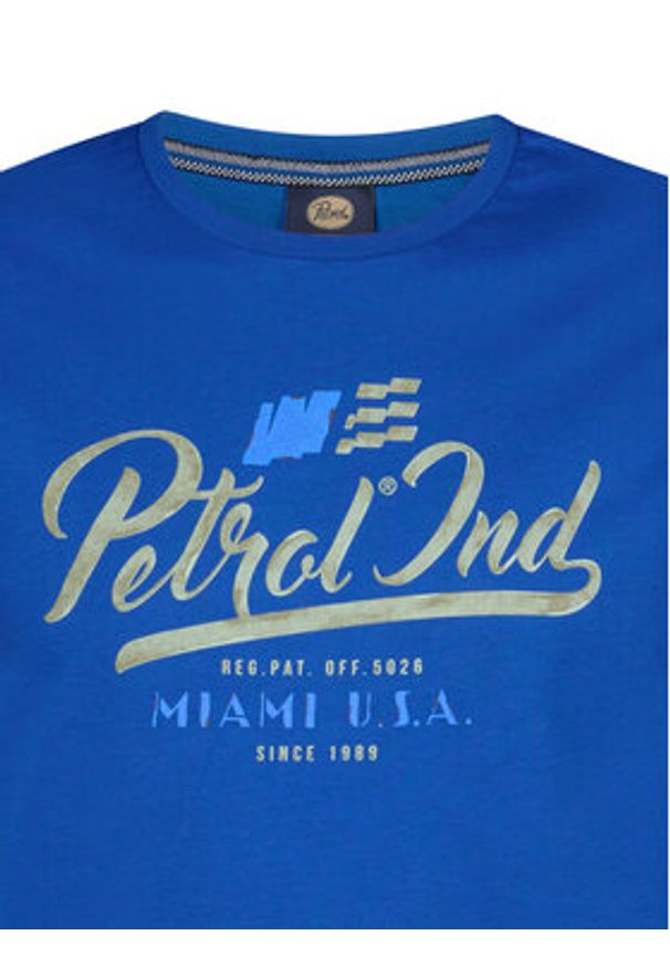 Petrol Industries T-Shirt M-1050-TSR600 Niebieski Regular Fit. Kolor: niebieski. Materiał: bawełna