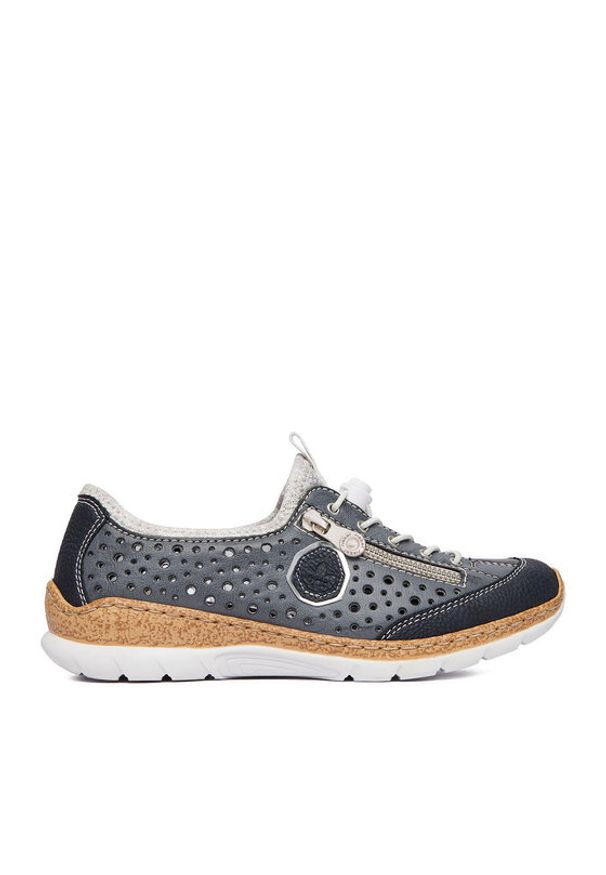 Rieker Sneakersy CEO-N42P6-14 Granatowy. Kolor: niebieski. Materiał: materiał