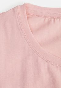 Born2be - Jasnoróżowy T-shirt Gathanthei. Okazja: do domu, na co dzień. Kolor: różowy. Materiał: jeans, bawełna, dresówka, dzianina. Długość rękawa: krótki rękaw. Długość: krótkie. Wzór: gładki. Styl: sportowy, klasyczny, casual #7