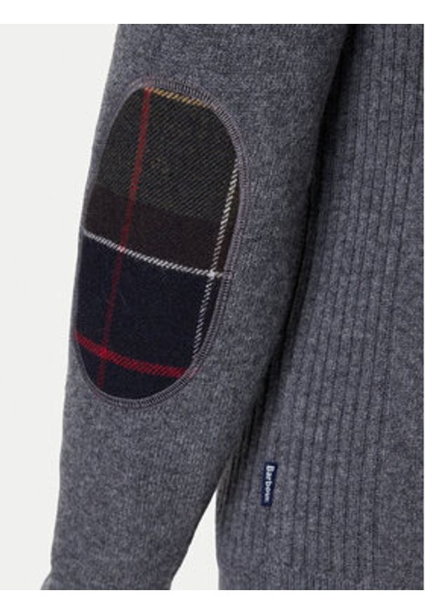 Barbour Sweter Holden MKN0837GY53 Szary Regular Fit. Kolor: szary. Materiał: wełna