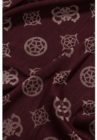 Guess chusta z domieszką wełny kolor bordowy wzorzysta. Kolor: czerwony. Materiał: wełna #2
