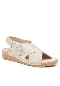 Go Soft Sandały WS123-07 Beżowy. Kolor: beżowy. Materiał: skóra #1