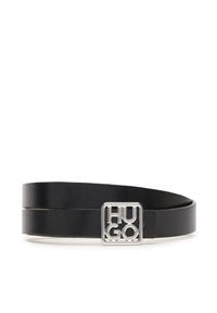 BOSS Pasek Damski 50548474 Czarny. Kolor: czarny. Materiał: skóra