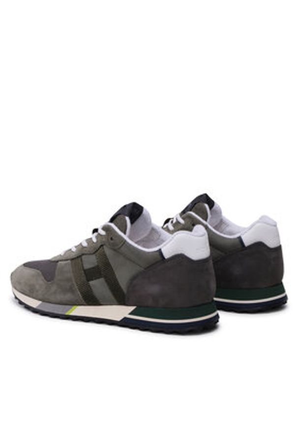 Hogan - HOGAN Sneakersy HXM3830AN51MVC Zielony. Kolor: zielony. Materiał: materiał