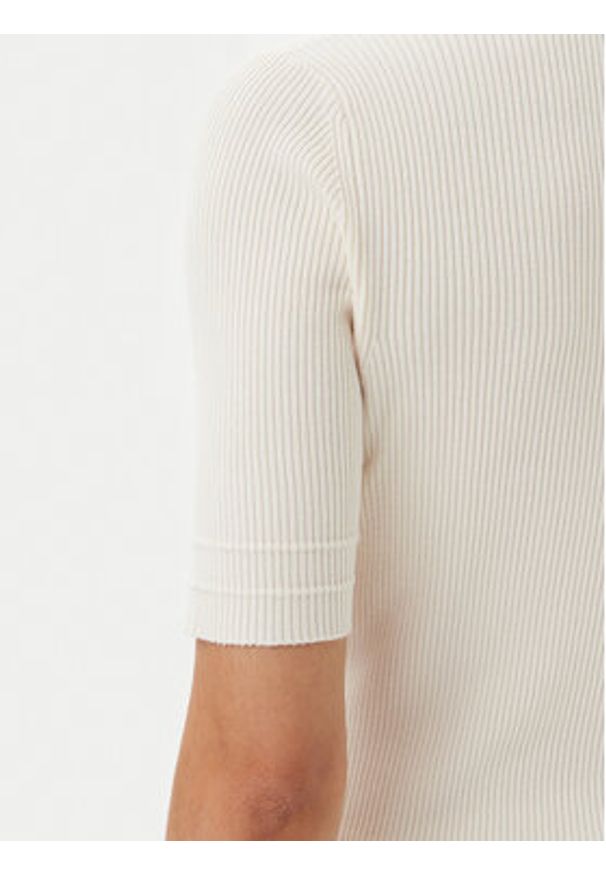 Morgan Sweter 251-MFEMI Beżowy Slim Fit. Kolor: beżowy. Materiał: wiskoza