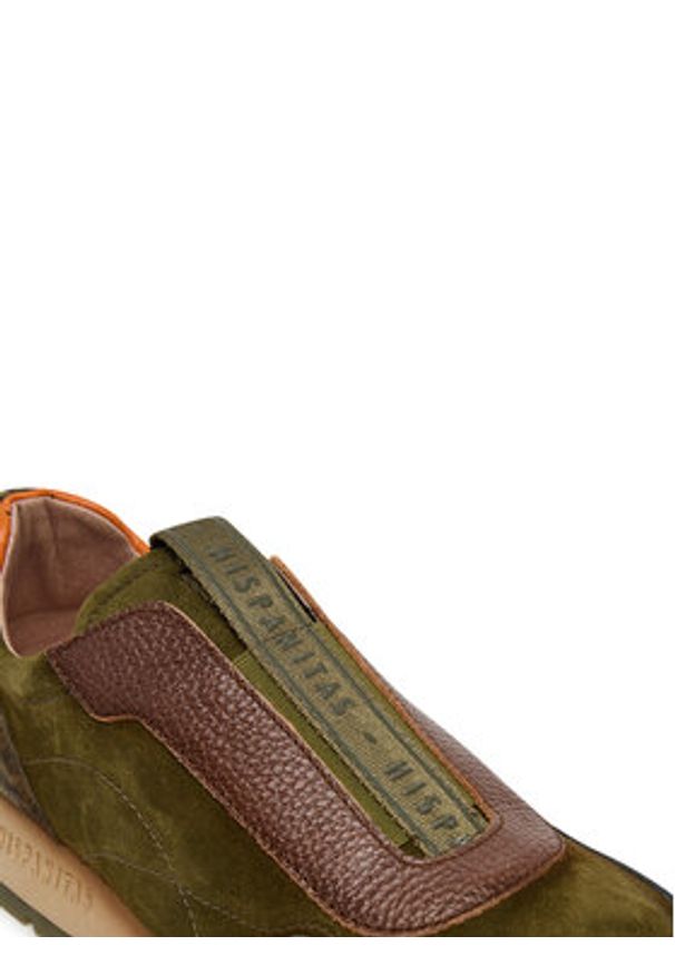Hispanitas Sneakersy CHI254311 Zielony. Kolor: zielony. Materiał: skóra, zamsz