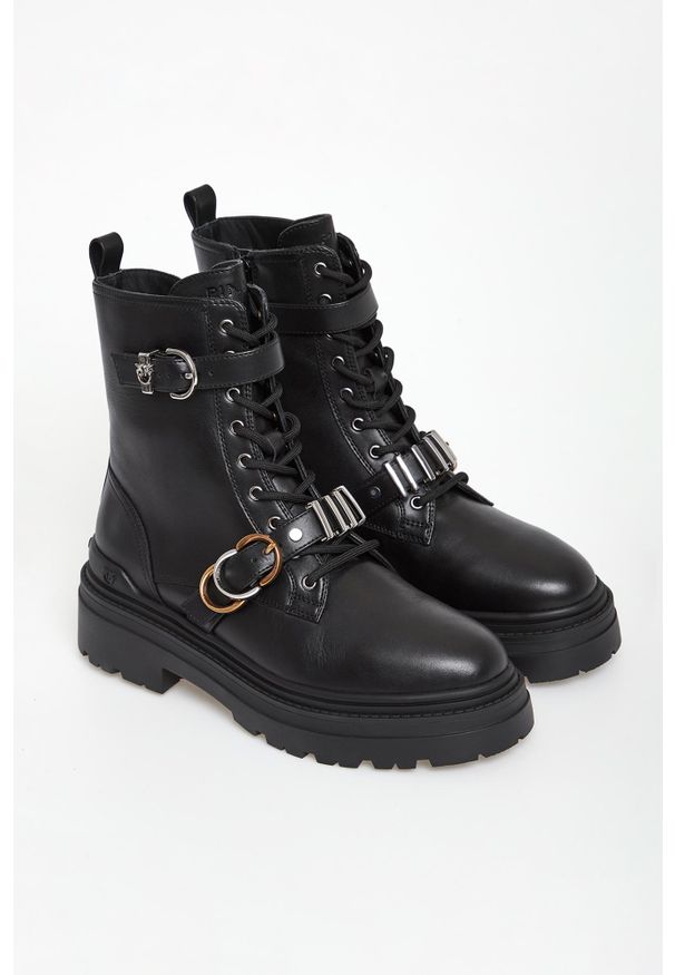 Pinko - Trapery damskie skórzane Mia 19 PINKO. Materiał: skóra