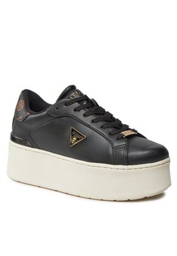 Guess Sneakersy Willen FLPWLL ELE12 Czarny. Kolor: czarny. Materiał: skóra