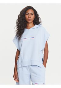 Emporio Armani Underwear Bluza EW000498 AF10882 U9273 Błękitny Loose Fit. Kolor: niebieski. Materiał: syntetyk, bawełna #1