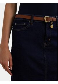 Lauren Ralph Lauren - LAUREN RALPH LAUREN Spódnica jeansowa 200813134001 Granatowy Straight Fit. Kolor: niebieski. Materiał: bawełna #5