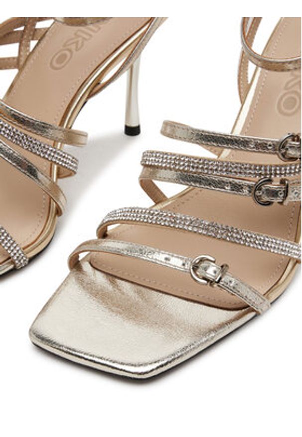 Pinko - PINKO Sandały Lisa 01 SD0301 P081 Złoty. Kolor: złoty. Materiał: skóra