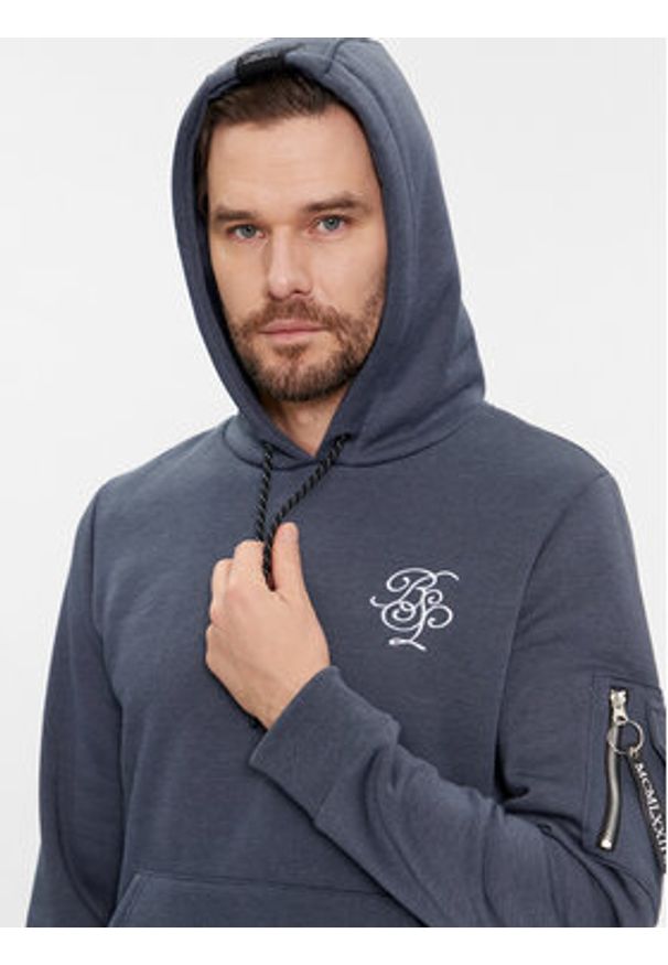 Brave Soul Bluza MSS-614AITCH Granatowy Regular Fit. Kolor: niebieski. Materiał: syntetyk
